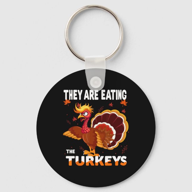 Llavero Están Comiendo Al Divertido Donald Trump De Turquí (Anverso)