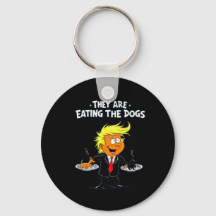 Llavero Están Comiendo Los Perros Frase Divertida De Trump