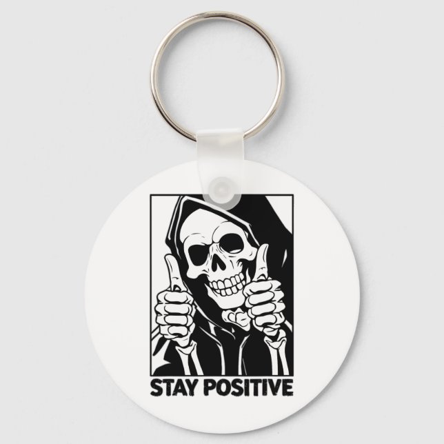 Llavero Estancia Motivadora Positiva Skeleton Grim Reaper  (Anverso)