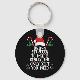 Llavero Estando Relacionado A Mí Navidades Pajama Family X