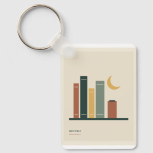 Llavero Estante Nocturna Libros Mínimos y Luna Creciente