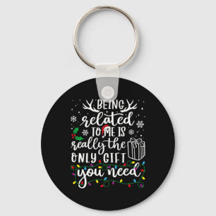 Llavero Estar Relacionado A Mí Navidades Graciosos Familia