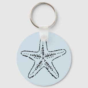 Llavero estarcido de la estrella de mar
