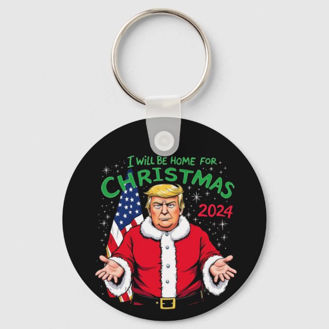 Llavero Estaré en casa para las celebraciones de Navidades (Anverso)