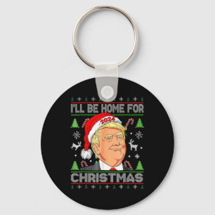 Llavero Estaré en casa para los Navidades de Santa Trump N