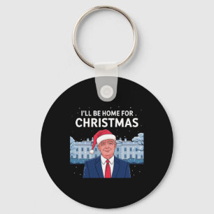 Llavero Estaré en casa para Navidades Divertidos Donald Tr