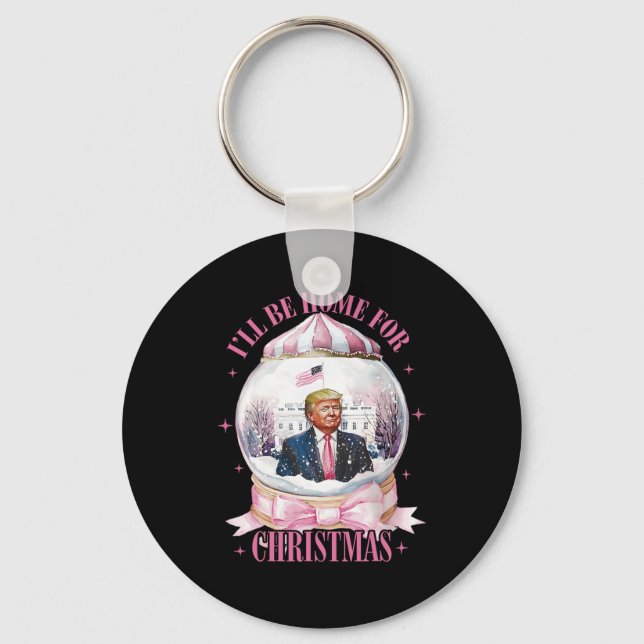 Llavero Estaré en casa para Navidades Funny Trump Coquette (Anverso)