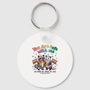 Llavero Estás A Salvo Conmigo, Animal LGBT Raccoon