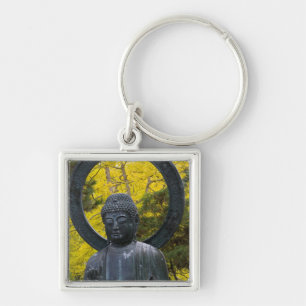 Llavero Estatua de Buda en los Jardines Japoneses Dorado