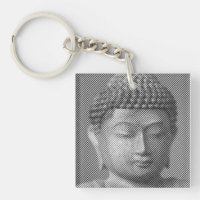 Estatua De La Cara De Buda Blanco Y Negro Formada