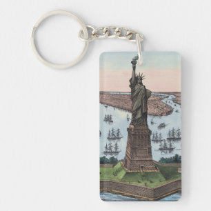 Llavero Estatua de la Libertad de 1885 en el puerto de NYC