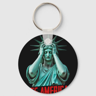 Llavero Estatua de la Libertad de América Anti-Trump Polít