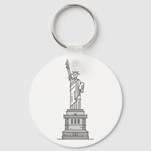 Llavero Estatua de las señales del mundo de la libertad