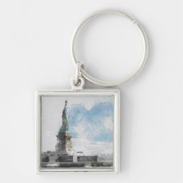 Llavero Estatua de Liberty Manhattan Keychain NYC Souvenir