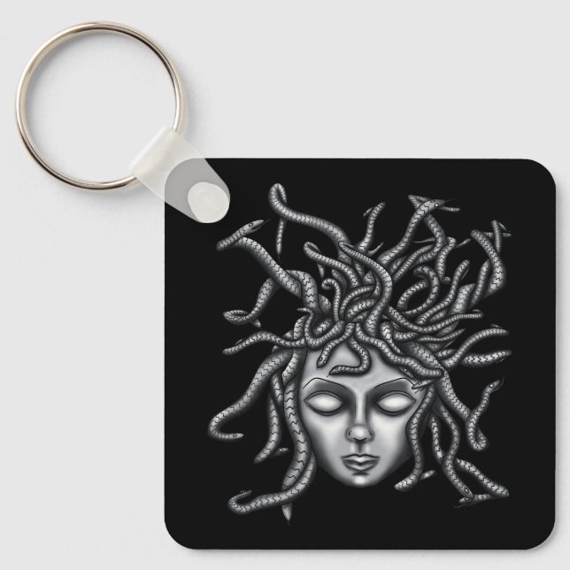 Llavero Estatua de Medusa, escultura griega, mitología (Anverso)