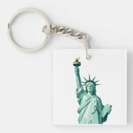 Llavero Estatua geométrica de la Keychain de la Libertad