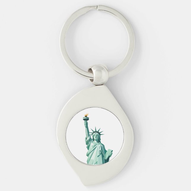 Llavero Estatua geométrica de la Keychain de la Libertad (Anverso)
