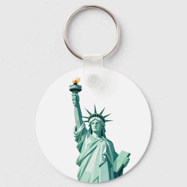 Llavero Estatua geométrica de la Keychain de la Libertad (Anverso)