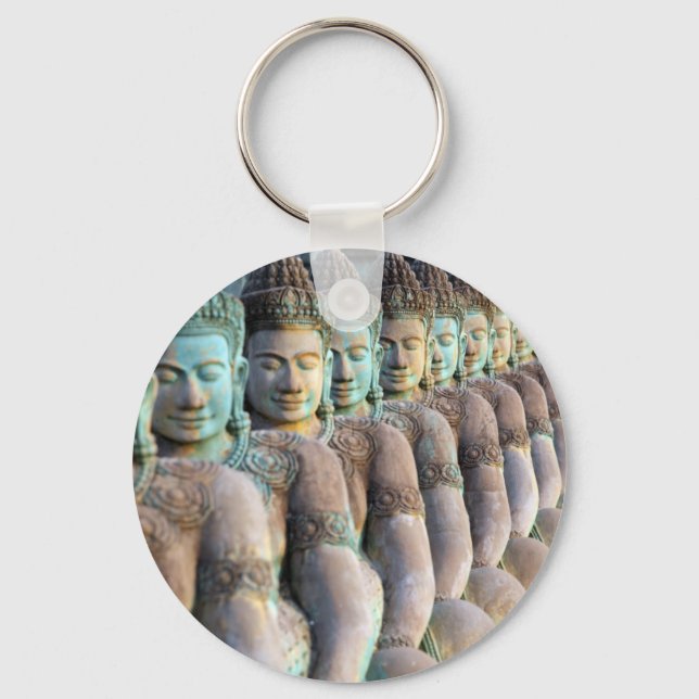 Llavero Estatuas verdes de Buda Siem Reap Cambodia (Anverso)