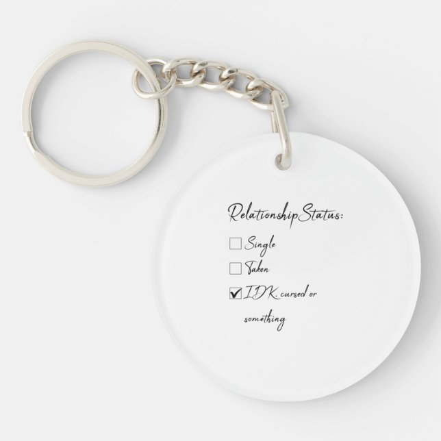 Llavero Estatus de San Valentín para solteros (Frente)