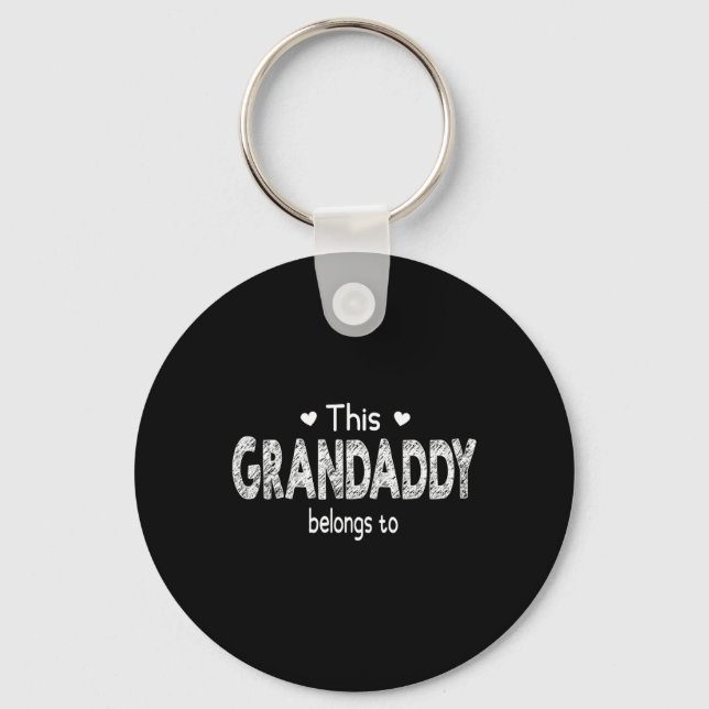 Llavero Este abuelo pertenece a con abuelos personalizable (Anverso)