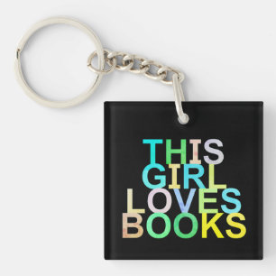 LLAVERO ESTE CHICA AMA LOS LIBROS KEYCHAIN