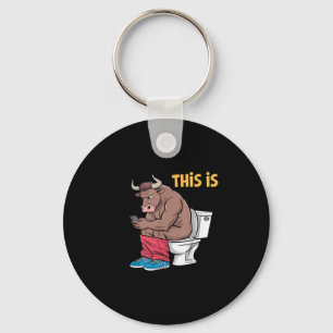 Llavero Este Es Bullsht Funny Bull Toilet Humorous Cow Des
