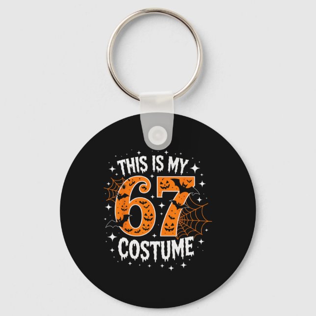 Llavero Este es mi disfraz de Halloween 67 número 6 7 Meme (Anverso)