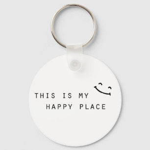 Llavero este es mi lugar feliz, diseño simple y moderno