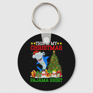 Llavero Este Es Mi Martillo De Navidad Pijama Tiburón Navi