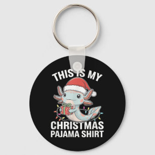 Llavero Este Es Mi Navidad Pajama Axolotl Santa Hat Funn