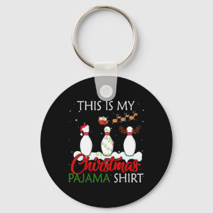 Llavero Este Es Mi Navidad Pajama Bowling Lover Xmas Gi