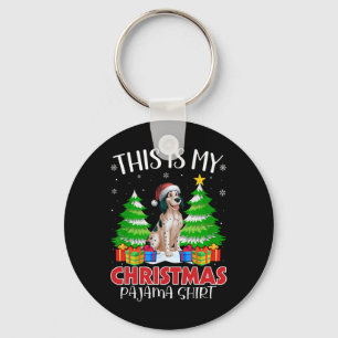 Llavero Este Es Mi Navidad Pajama English Setter Dog Xma