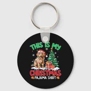 Llavero Este Es Mi Navidad Pajama Golden Retriever Dog L