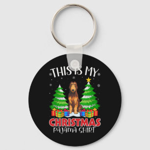 Llavero Este Es Mi Navidad Pajama Irish Wolfhound Dog Xm