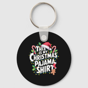 Llavero Este Es Mi Navidad Pajama Santa Hat Fam
