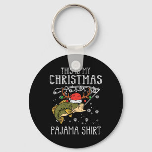Llavero Este Es Mi Navidad Pajama Shirshing Pescando Navid