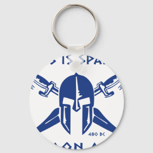 Llavero Éste es Sparta - Molon Lave - azul