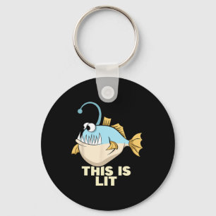 Llavero Este es un pez linterna Lit monstruo de pesca pesc