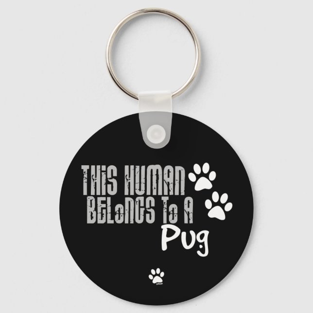 Llavero Este humano pertenece a un pug (Anverso)