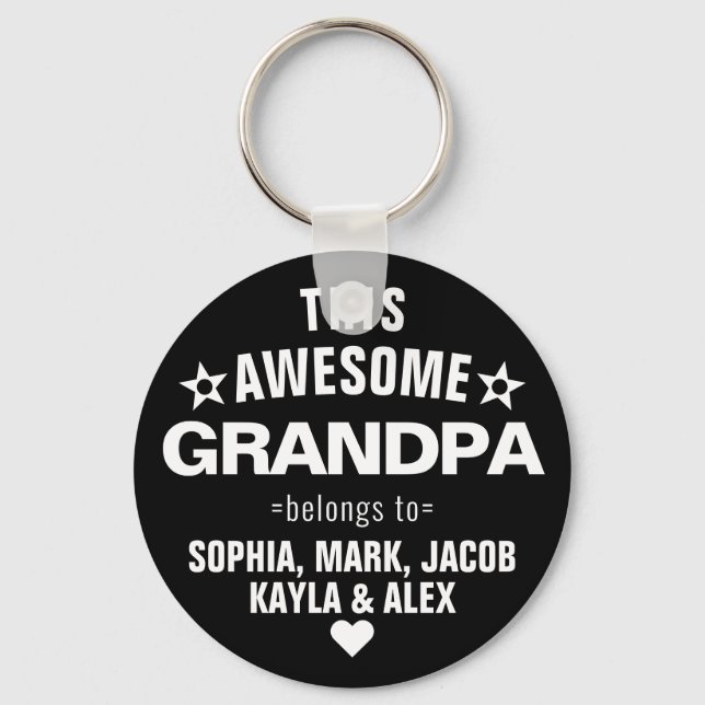 Llavero Este maravilloso abuelo pertenece al día del padre (Anverso)