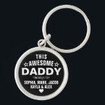 Llavero Este maravilloso papá está de moda en el día del p<br><div class="desc">Trendy Personalizada Este Fabuloso Papi Pertenece a la Cadena de Redonda Negra del Día del Padre Estrella Personalizarla con los nombres de sus hijos.</div>
