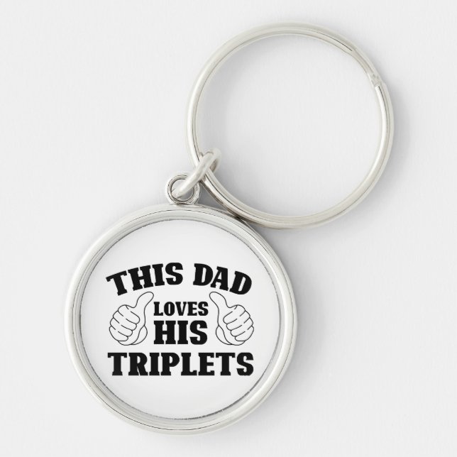 Llavero Este papá ama sus trillizos - Regalo para papá con (Frente)