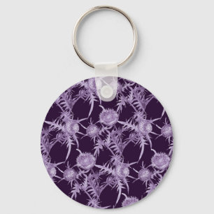 Llavero ESTE patrón de flores violeta