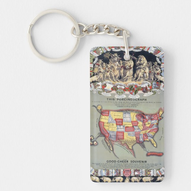 Llavero ESTE PORCINEOGRAPH, c1876 (Frente)