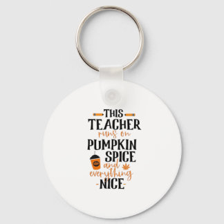 Llavero Este Profesor Corre Sobre Las Especias De Calabaza