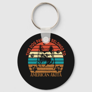 Llavero Este trabajo pertenece a America Akita Dog Dad Fun