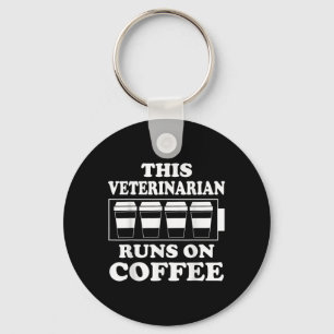 Llavero Este Veterinario Corre Con El Café Gráfica Funny Q