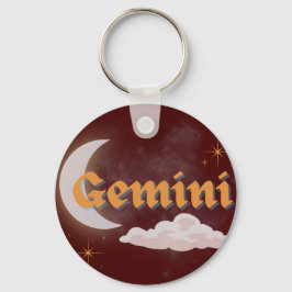 Llavero Estética Celestial Gemini Dreamy Moon Cloud Stars