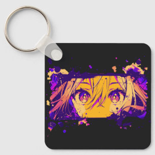 Llavero Estética Cyberpunk Anime Ojos Brillantes